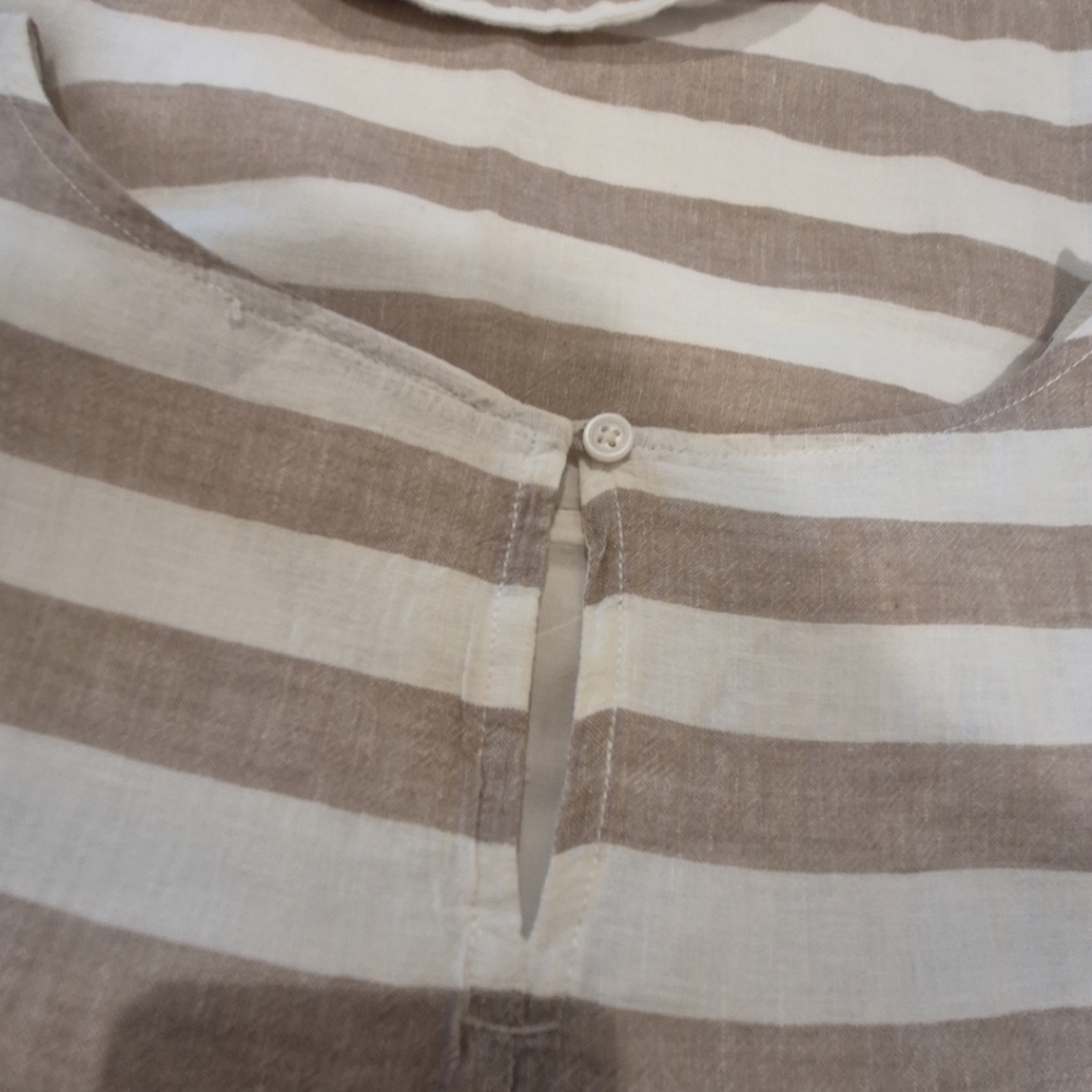 Beachlunchlounge Striped Shift Dress Womens XL Linen Blend Lined - Picture 3 of 9